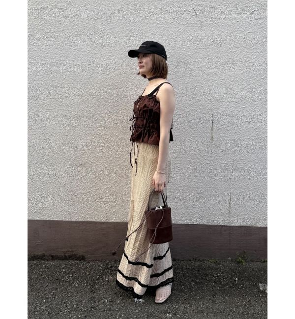 LAGUNAMOON「ギャザーペプラムキャミソール」|キャミソール|