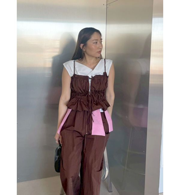 LAGUNAMOON「ギャザーペプラムキャミソール」|キャミソール|