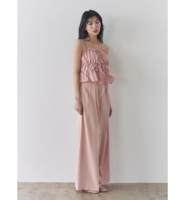 LAGUNAMOON「ギャザーペプラムキャミソール」|キャミソール|