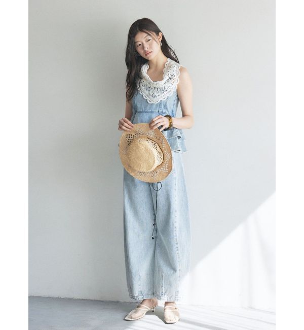 LAGUNAMOON「デニムペプラムキャミソール」|キャミソール|