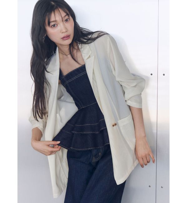 LAGUNAMOON「デニムペプラムキャミソール」|キャミソール|