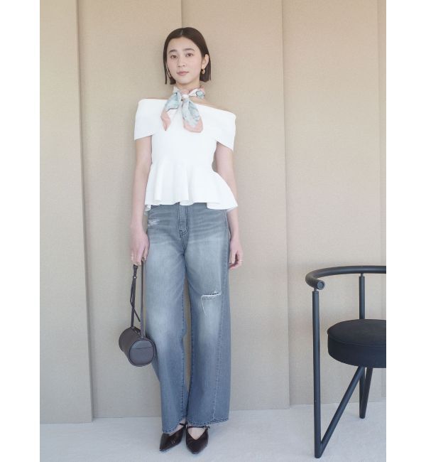 LAGUNAMOON「リップドデニムパンツ」|デニム|