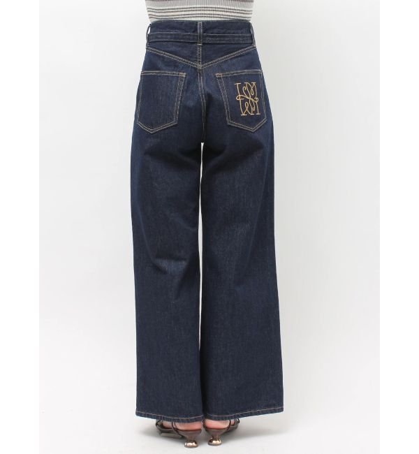 LAGUNAMOON「LMロゴセミワイドデニムパンツ」|デニム|