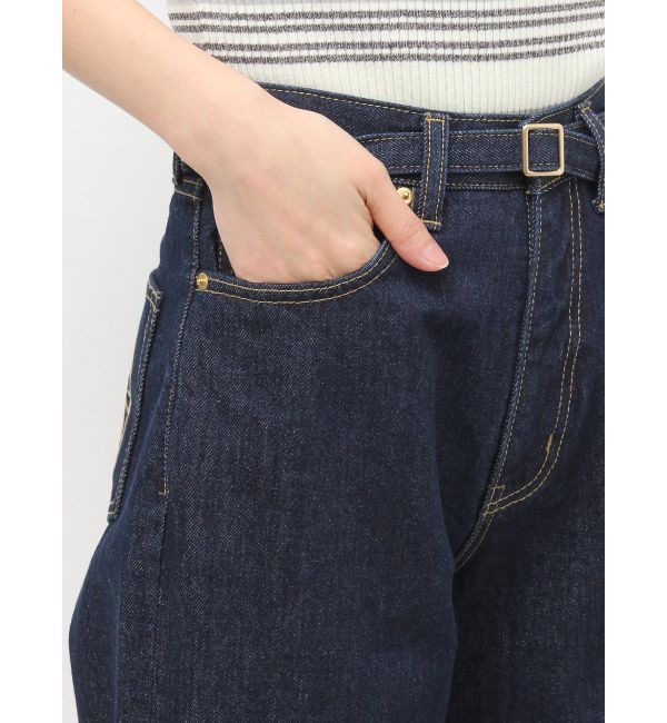 LAGUNAMOON「LMロゴセミワイドデニムパンツ」|デニム|