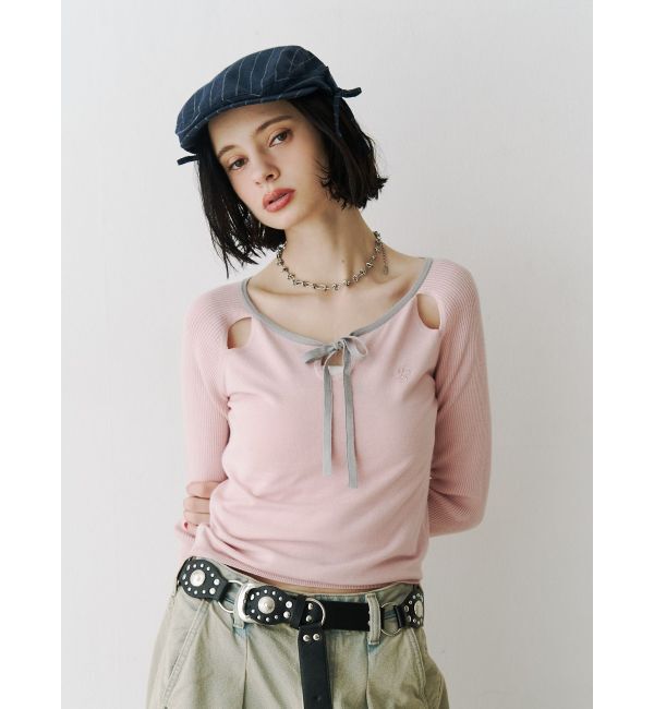 jouetie「サイドリボンストライプハンチング」|ハンチング・ベレー帽|