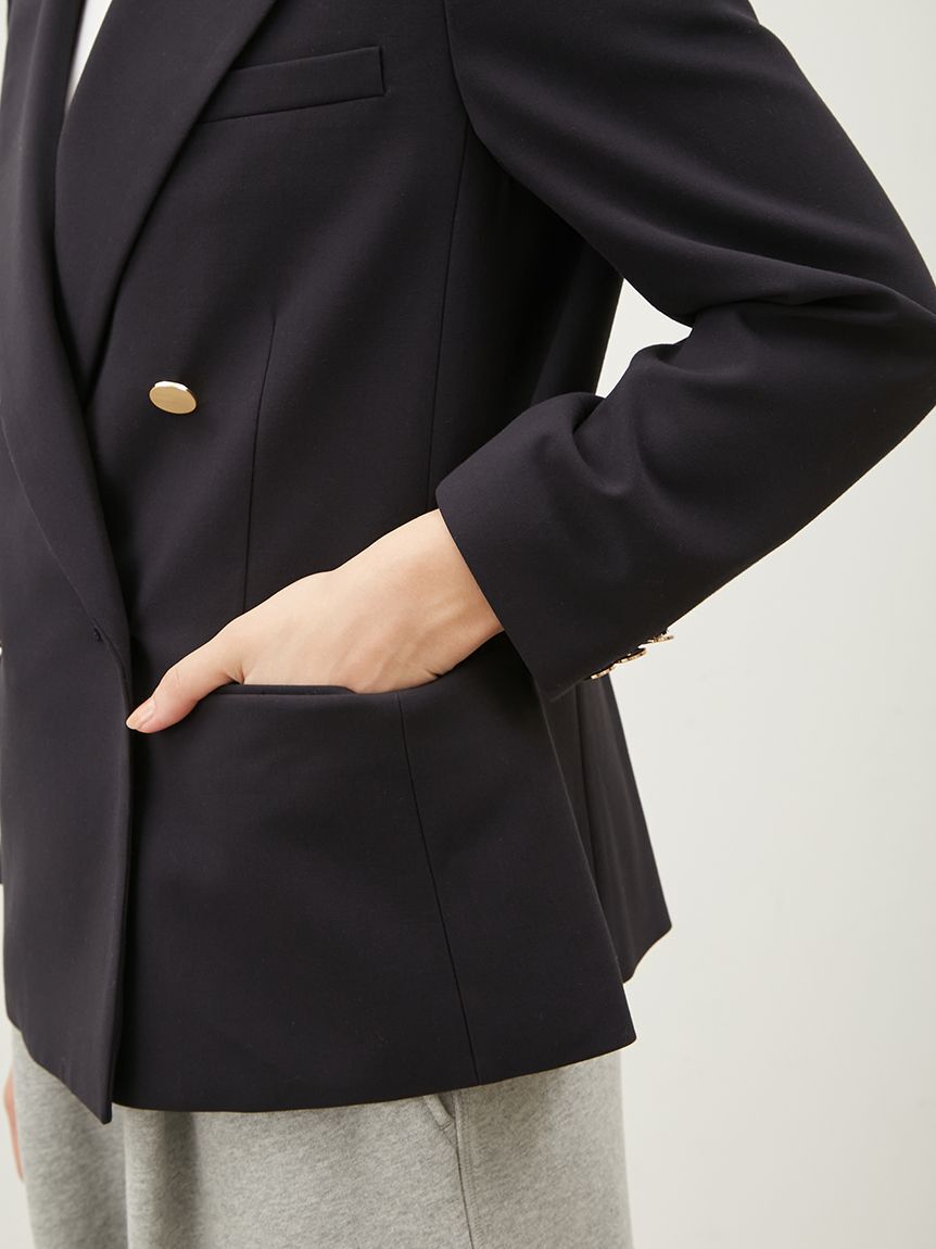 Mila Owen「金釦ダブルブレストブレザー」|テーラードジャケット|