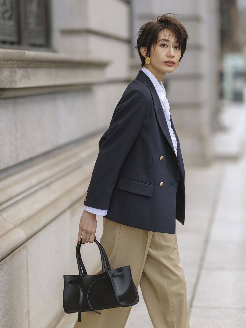 Mila Owen「金釦ダブルブレストブレザー」|テーラードジャケット|