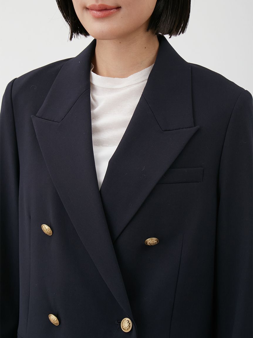 Mila Owen「金釦ダブルブレストロングブレザー」|テーラードジャケット|