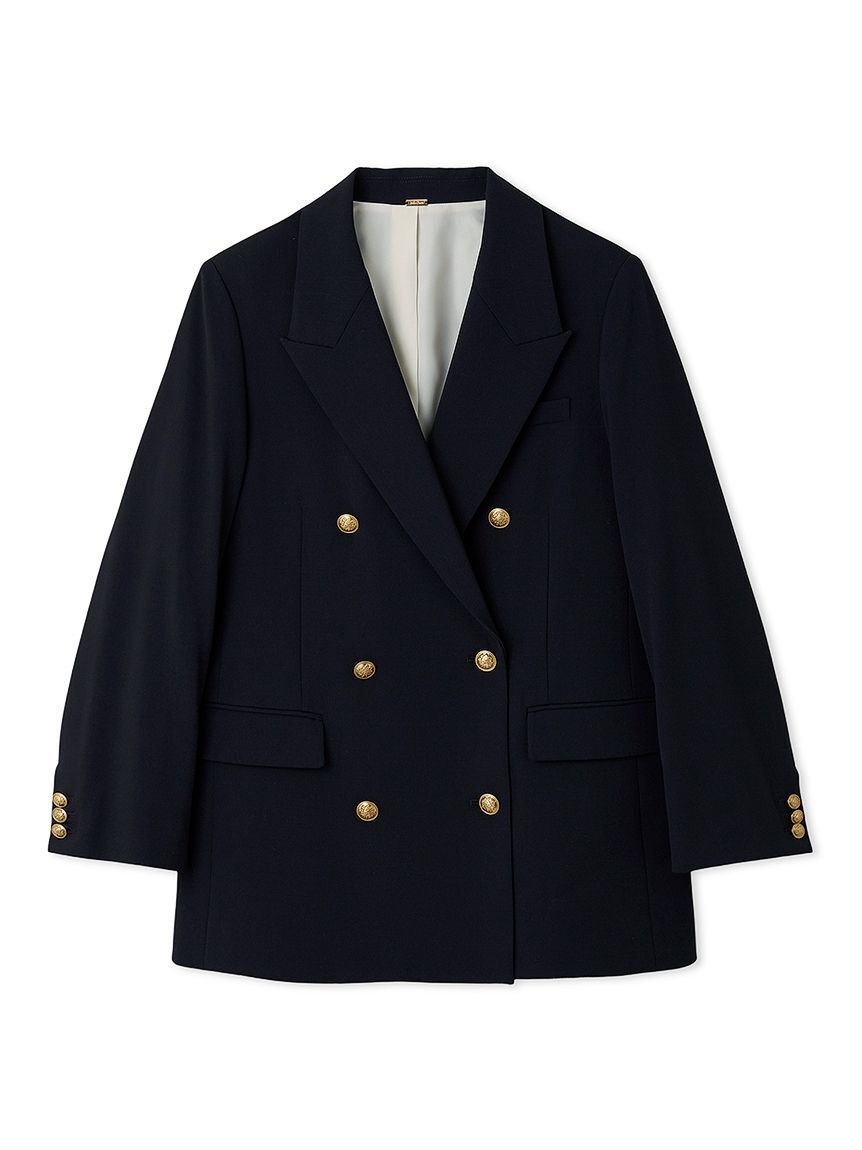 Mila Owen「金釦ダブルブレストロングブレザー」|テーラードジャケット|