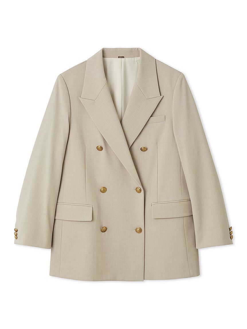 Mila Owen「金釦ダブルブレストロングブレザー」|テーラードジャケット|