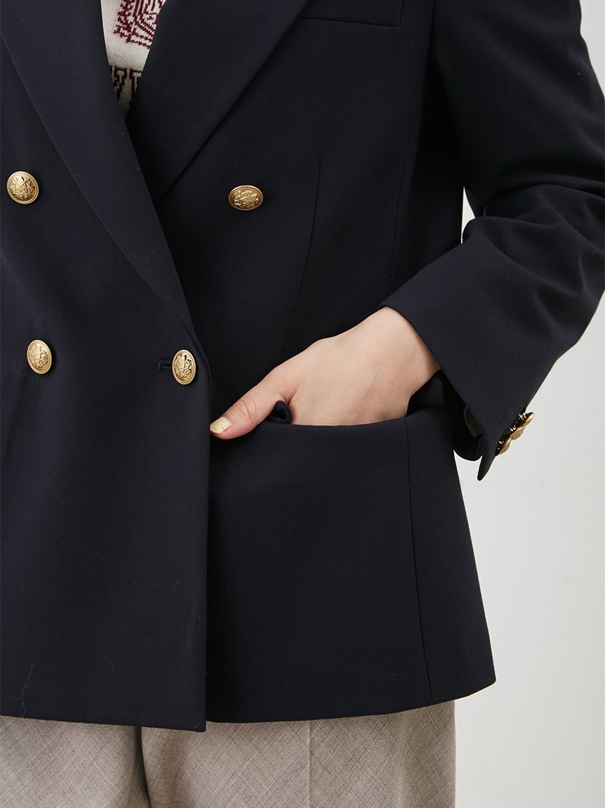 Mila Owen「金釦ダブルブレストブレザー」|テーラードジャケット|