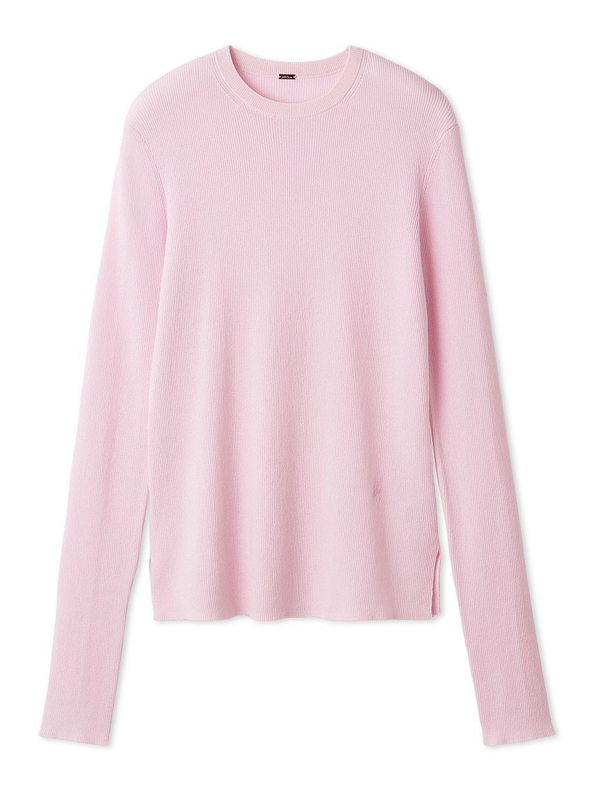 Mila Owen「シアーラメクルーネックリブニット」|ニット・セーター|PNK