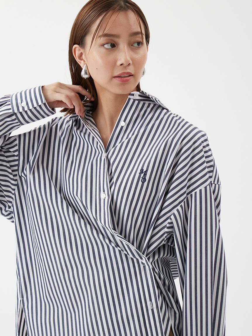 Mila Owen「2WAYカシュクールーオーバーサイズシャツ」|シャツ・ブラウス|