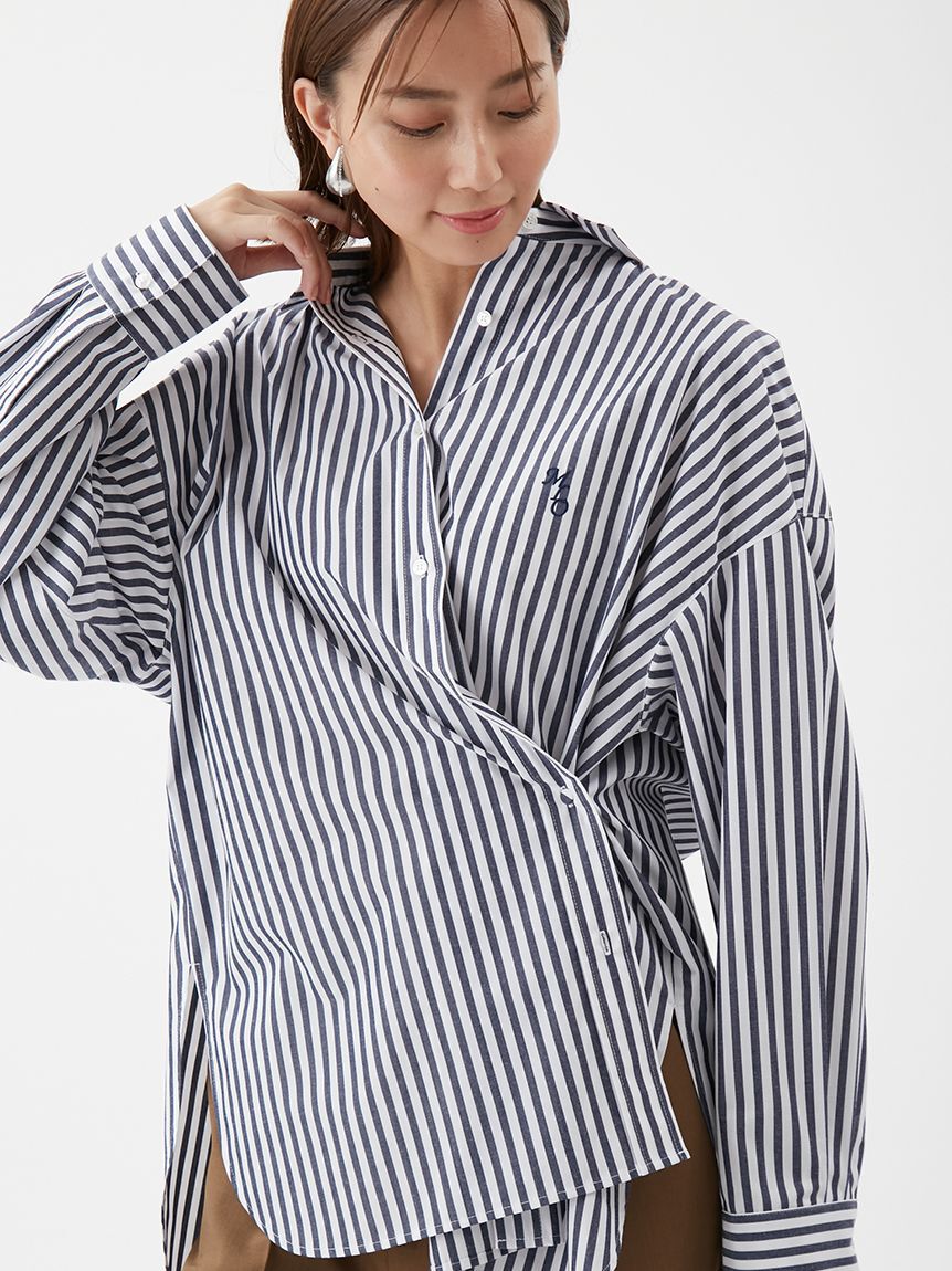 Mila Owen「2WAYカシュクールーオーバーサイズシャツ」|シャツ・ブラウス|