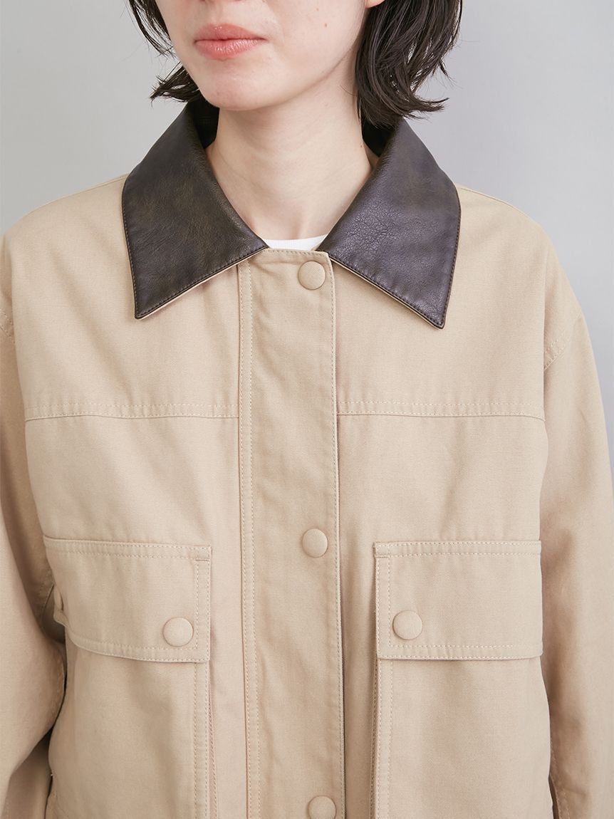 Mila Owen「ショートテントシルエットハンティングジャケット」|ミリタリージャケット|