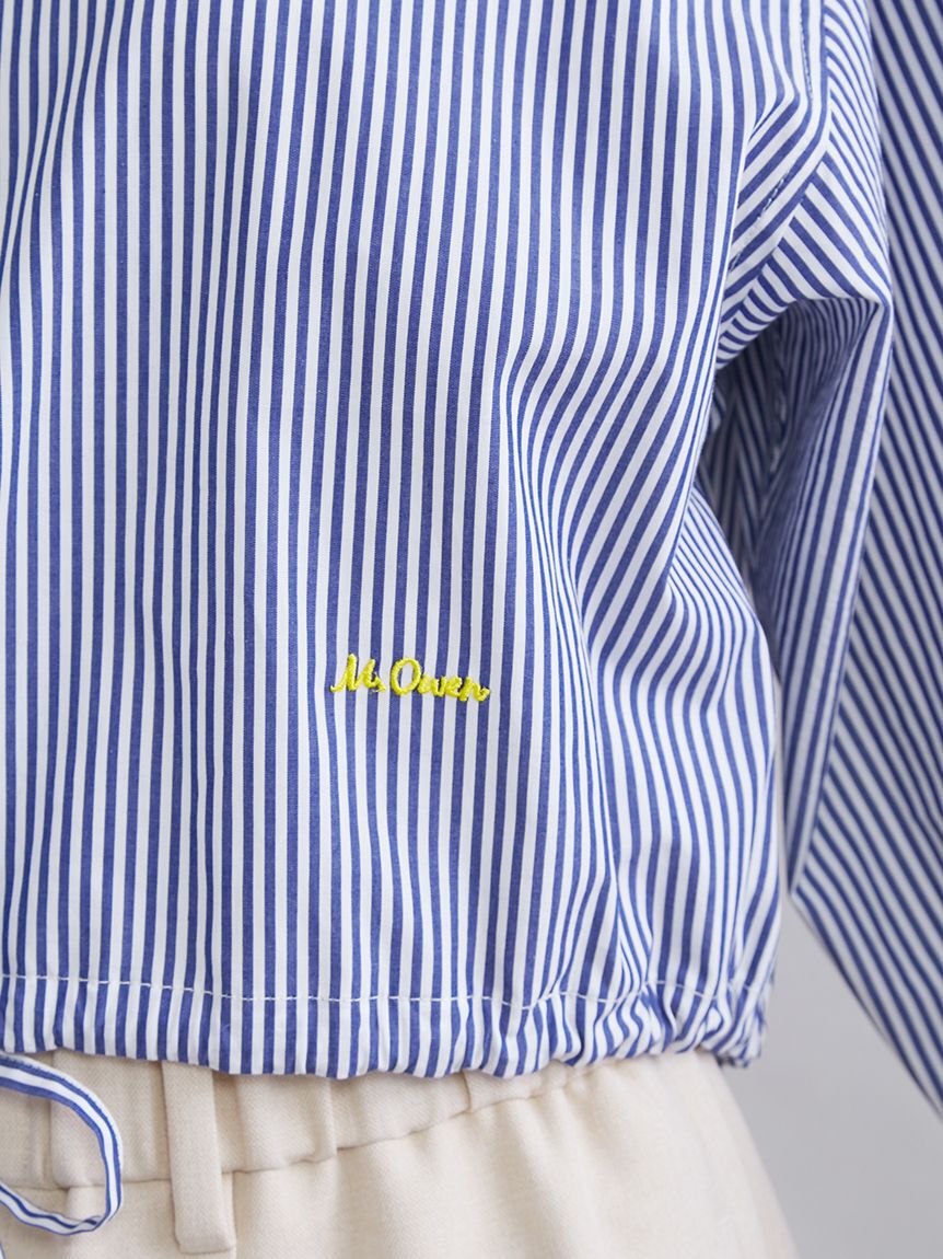 Mila Owen「ストライプドロストショートシャツ」|シャツ・ブラウス|