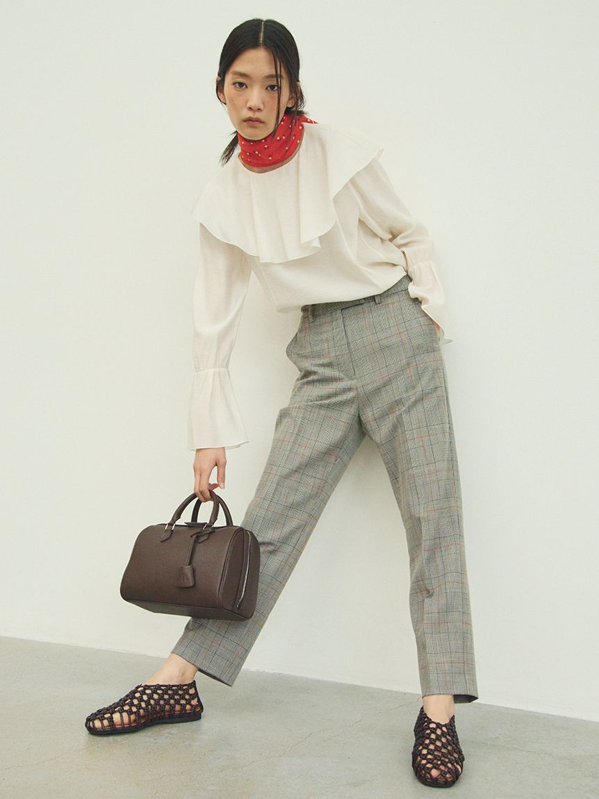 Mila Owen「ラッフルカラーシアーブラウス」|シャツ・ブラウス|