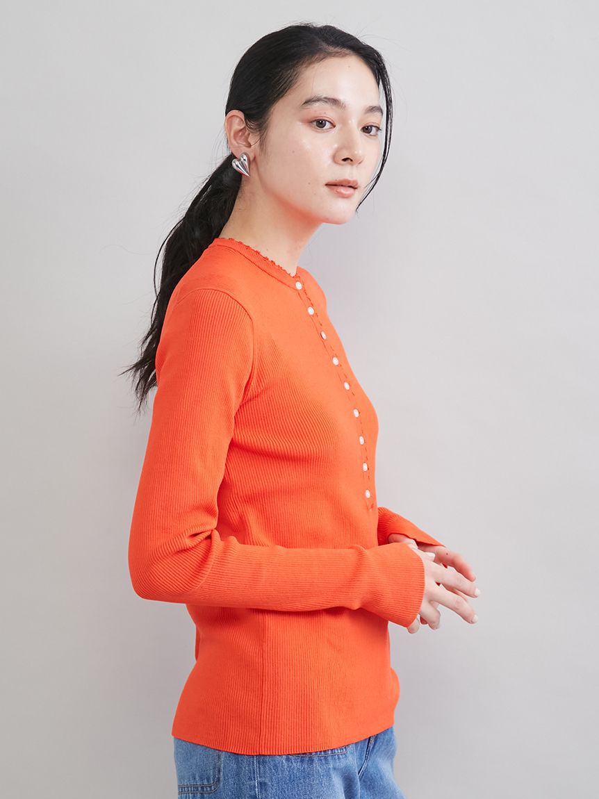 Mila Owen「刺繍スカラヘンリーネックニット」|ニット・セーター|