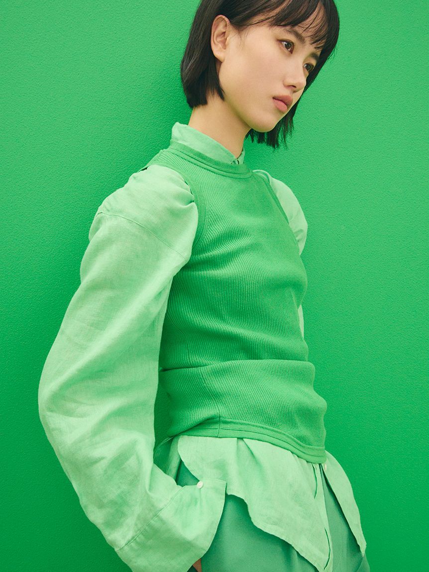 Mila Owen「ポケット付きフレンチリネンシャツ」|シャツ・ブラウス|