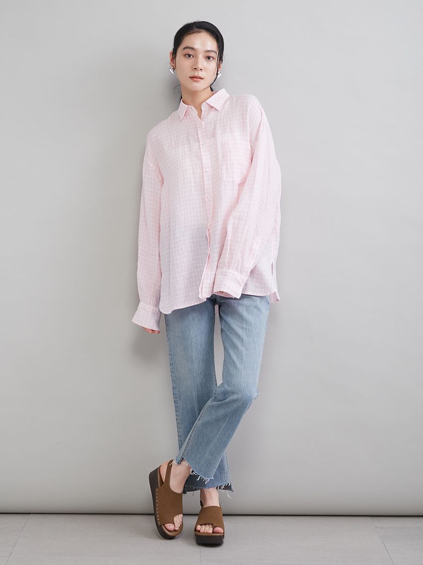 Mila Owen「ポケット付きフレンチリネンシャツ」|シャツ・ブラウス|