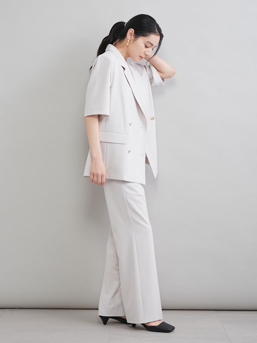 Mila Owen「【ＵＶカット】金釦ハーフスリーブジャケット」|テーラードジャケット|