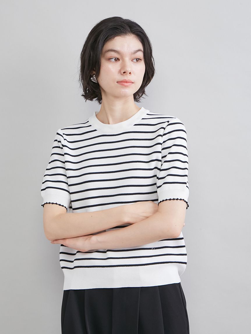 Mila Owen「【WEB限定カラー】２ＷＡＹ衿取り外しポロニットプルオーバー」|ニット・セーター|