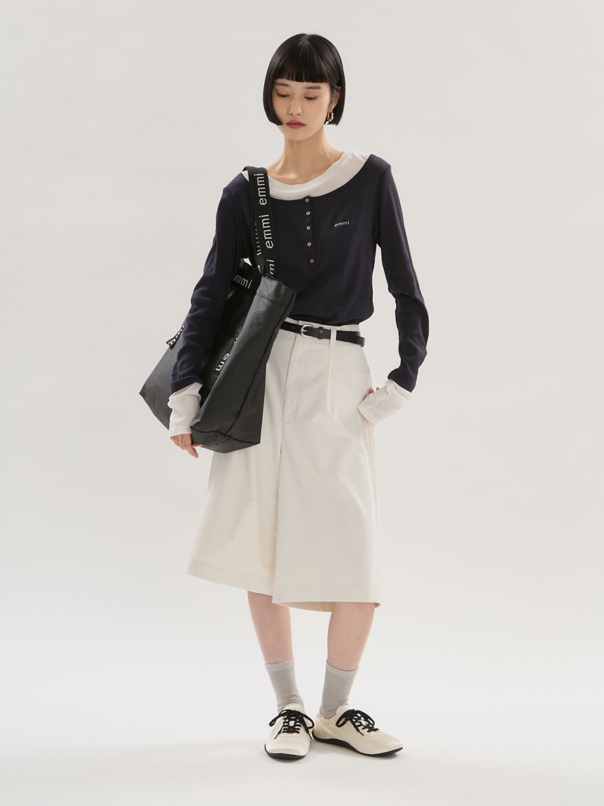 emmi atelier「【ONLINE限定】撥水emmiロゴビックトートバッグ」|トートバッグ|