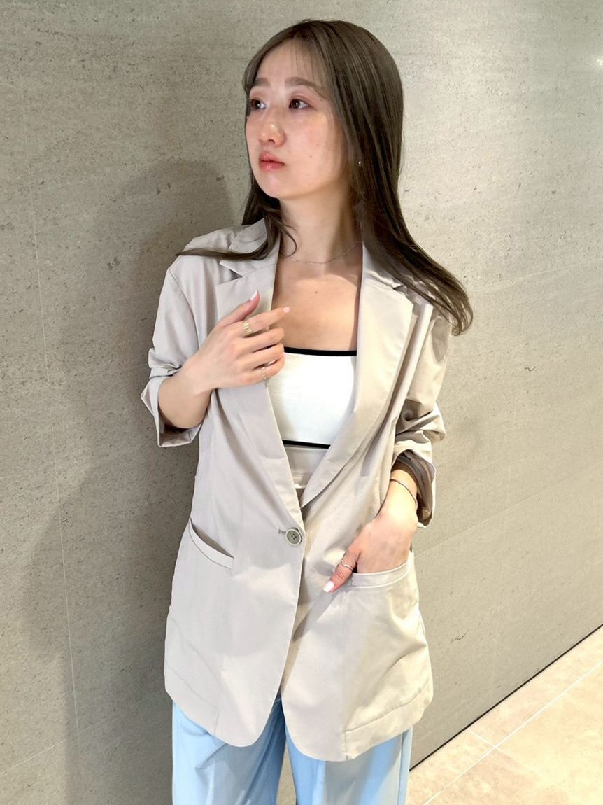 emmi atelier「【Movique】パッカブルジャケット/撥水/UVカット/接触冷感」|アウトドア|