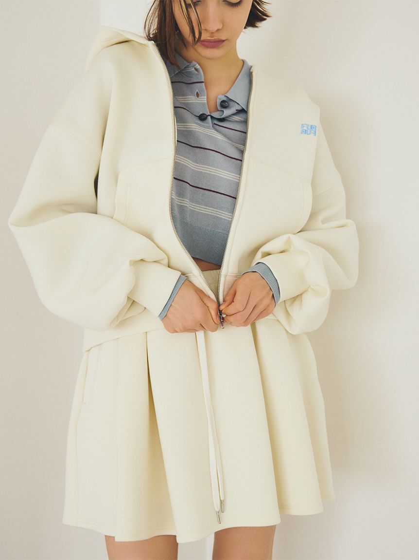 FURFUR「【WEB・一部店舗限定カラー】ロゴ刺繍ジップアップフーディー」|パーカー|