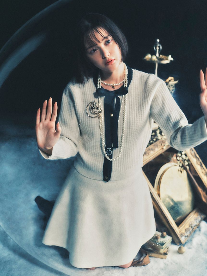 FURFUR「リボンモチーフパールネックレス」|ネックレス|