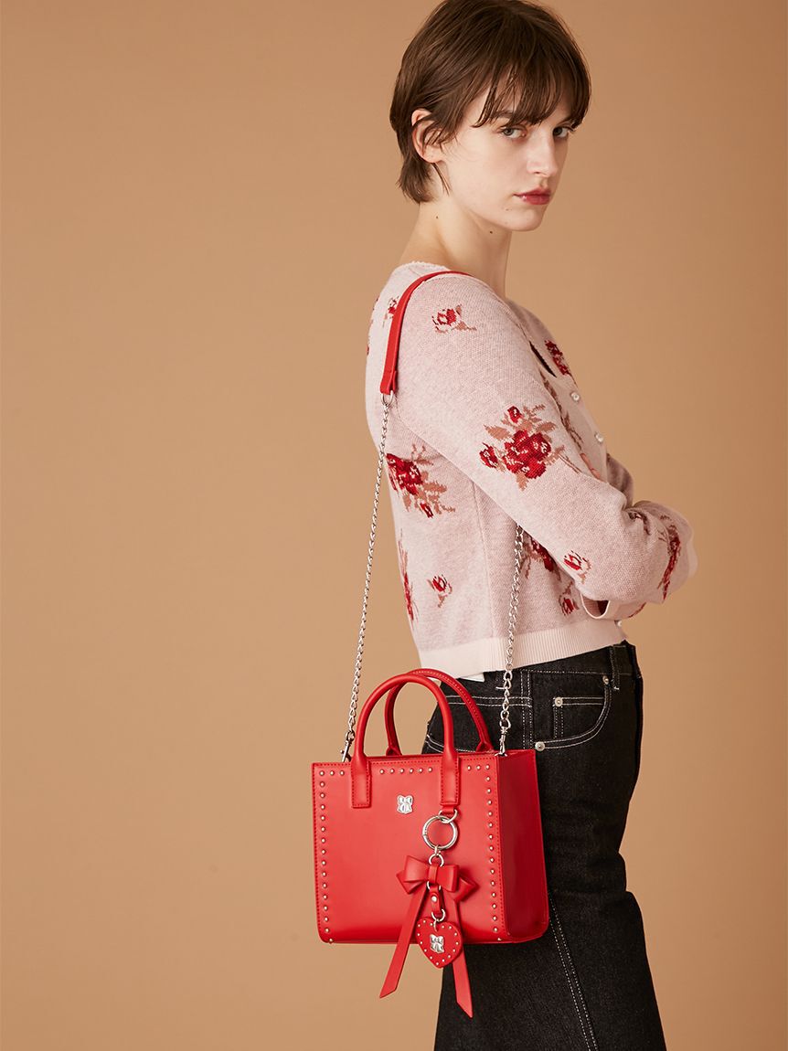 FURFUR「【限定カラー】リボンカシメバッグチャーム」|キーケース|