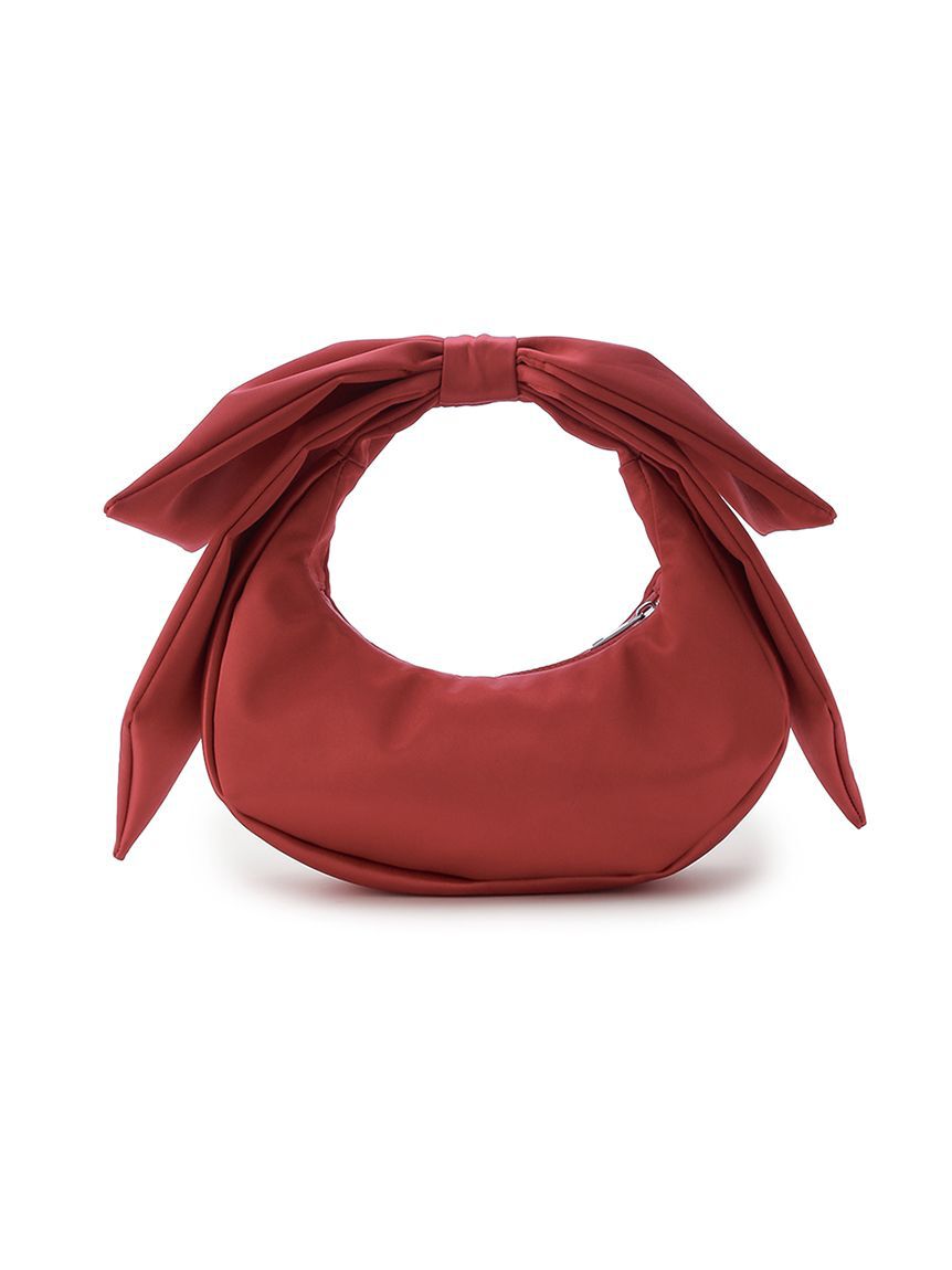 FURFUR「リボンハンドルサテンムーンバッグ」|ハンドバッグ|