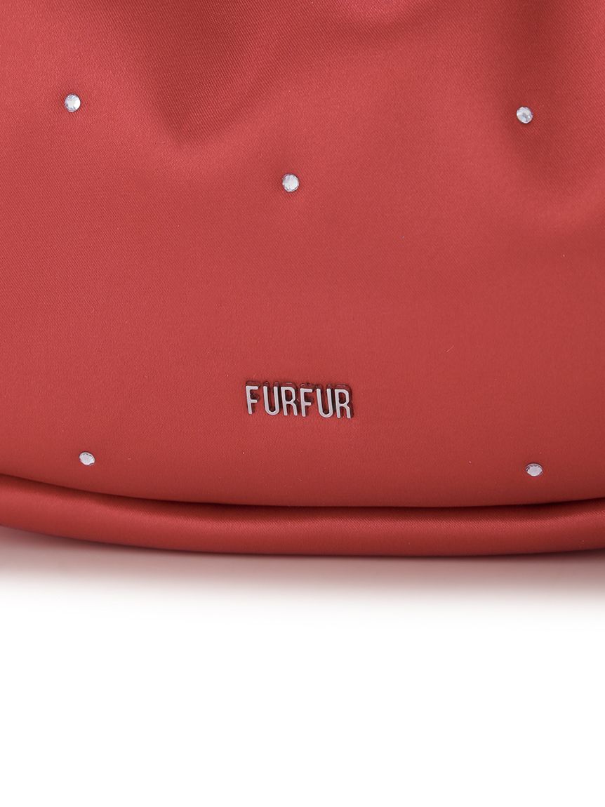FURFUR「リボンハンドルサテンムーンバッグ」|ハンドバッグ|