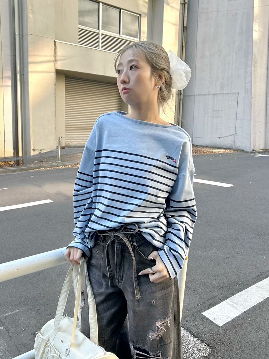 FURFUR「バスクボーダーロングスリーブTシャツ」|Tシャツ・カットソー|
