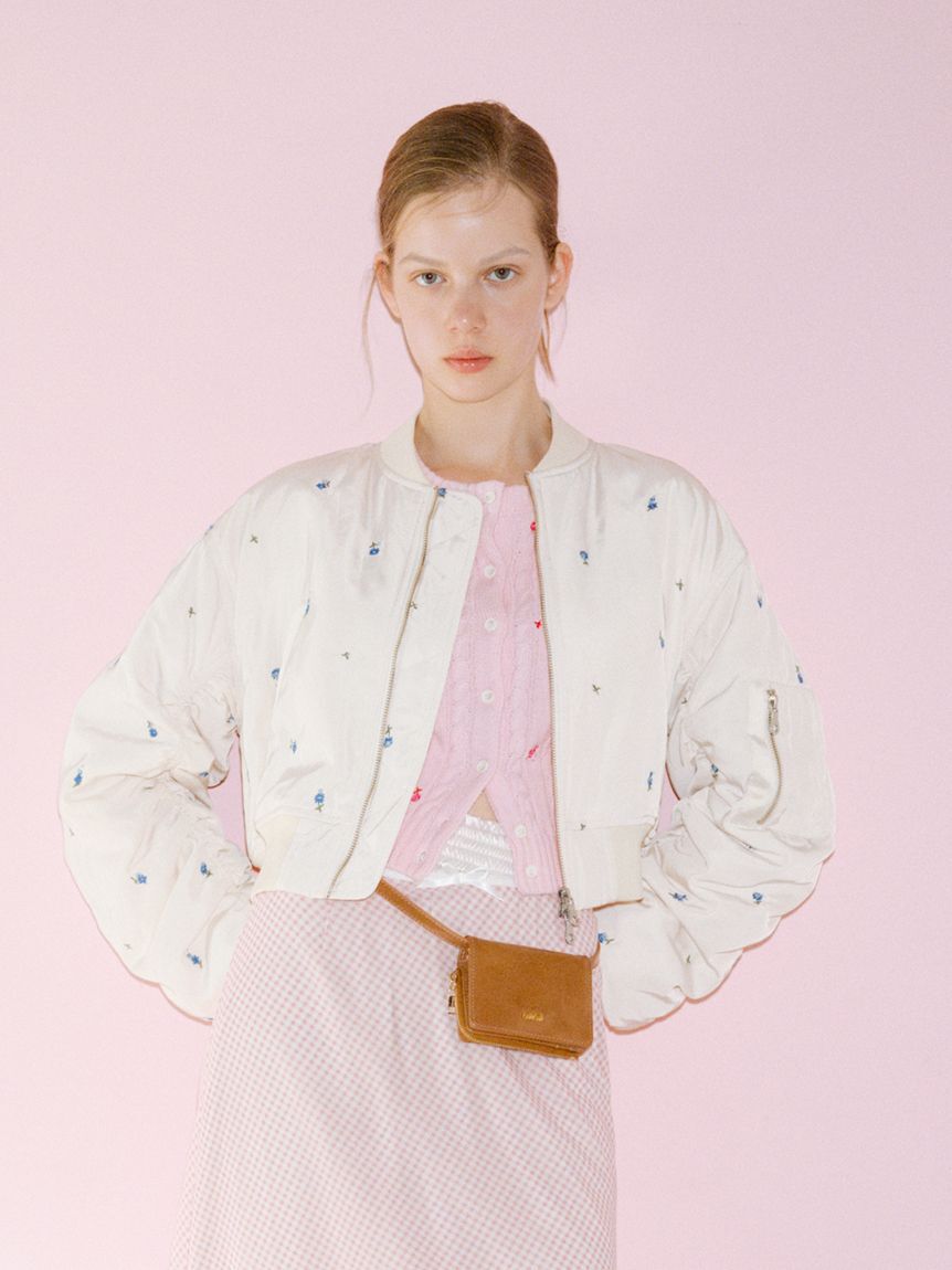 FURFUR「【WEB・一部店舗限定カラー】フラワー刺繍MA-1」|ブルゾン・スタジャン|IVR