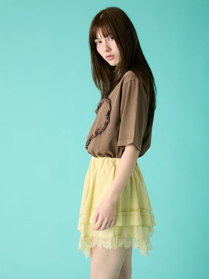 FURFUR「ハンカチ刺繍スカショーパン」|キュロット|