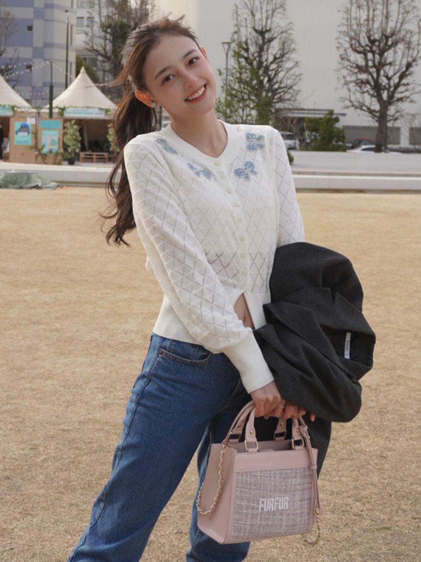 FURFUR「【限定カラー】ツイードロゴトートバッグ」|トートバッグ|