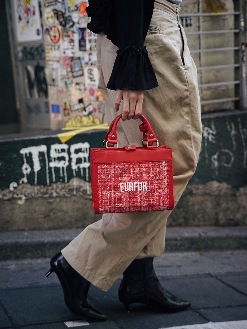 FURFUR「【限定カラー】ツイードロゴトートバッグ」|トートバッグ|