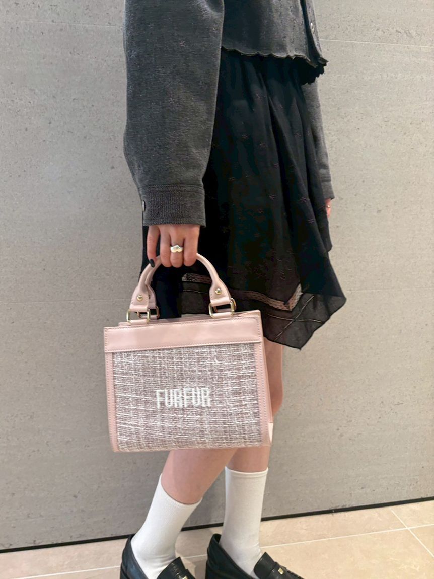 FURFUR「【限定カラー】ツイードロゴトートバッグ」|トートバッグ|