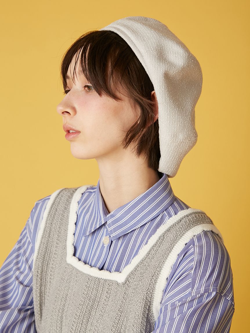 FURFUR「ロゴ刺繍ベレー帽」|ハンチング・ベレー帽|