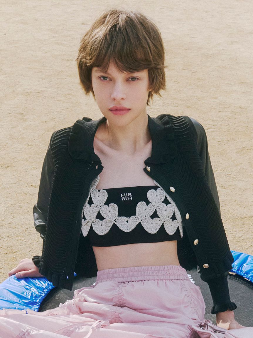 FURFUR「かぎ針ハートモチーフビスチェ」|ベスト・ジレ|