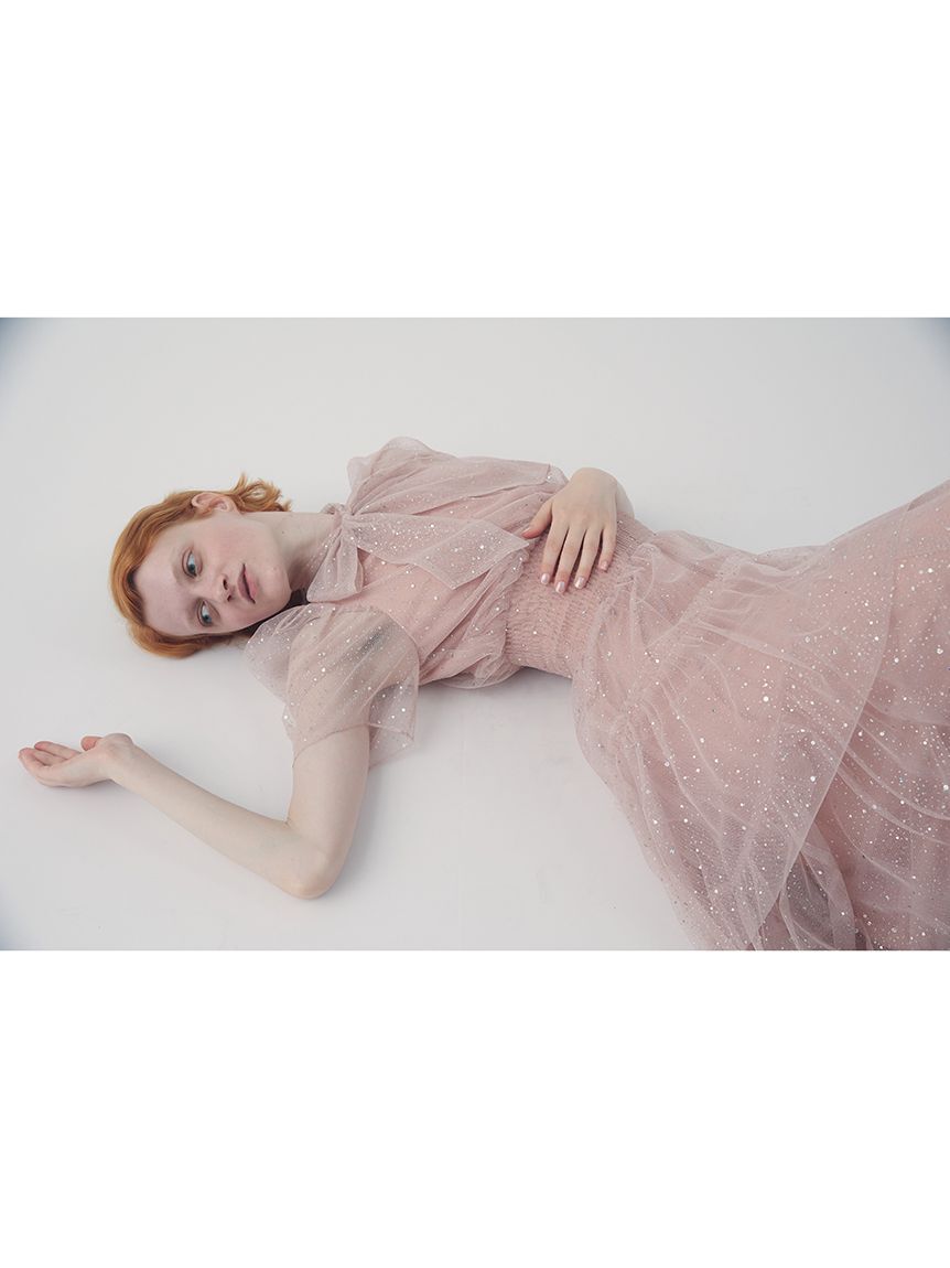 FURFUR「【限定サイズ】ハーフスリーブラメチュールドレス」|ドレス|