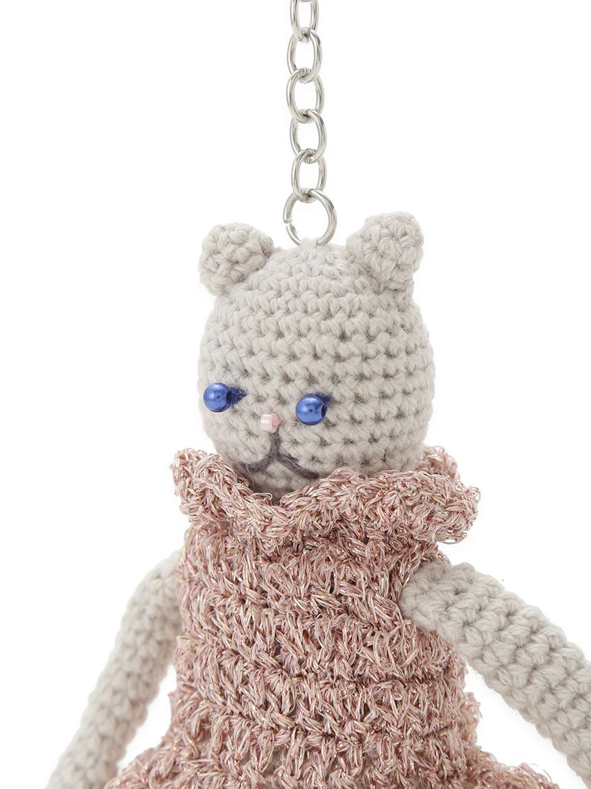 FURFUR「プリマキャットモチーフクロシェチャーム」|キーケース|