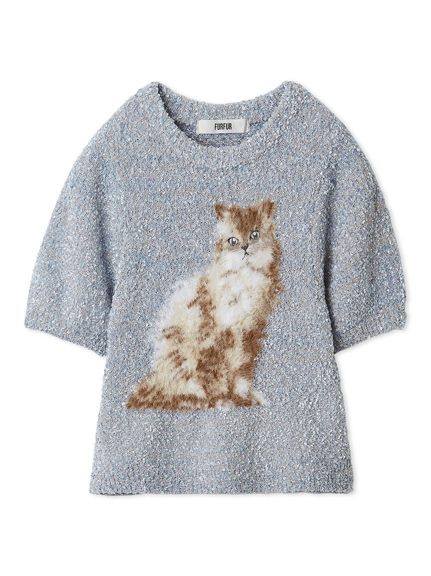 FURFUR「キャットモチーフジャガードニットトップス」|ニット・セーター|