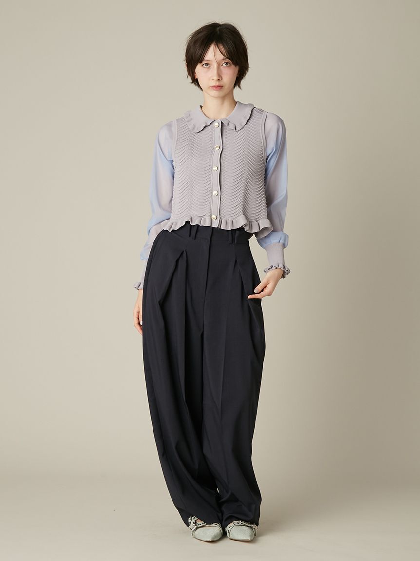 FURFUR「シアースリーブカーディガン」|カーディガン|