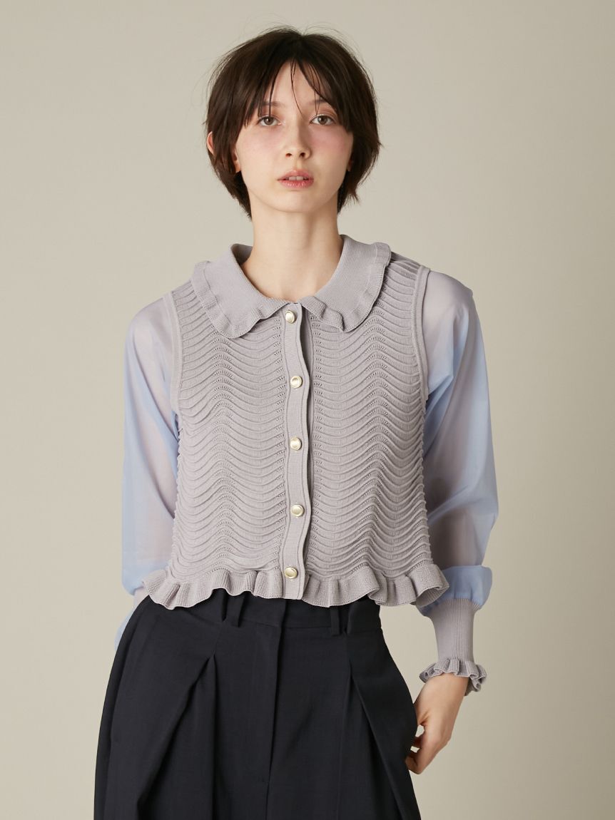 FURFUR「シアースリーブカーディガン」|カーディガン|GRY