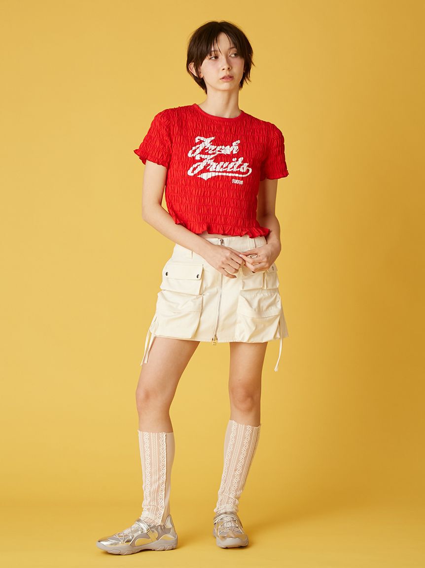 FURFUR「フルーツモチーフシャーリングTシャツ」|Tシャツ・カットソー|