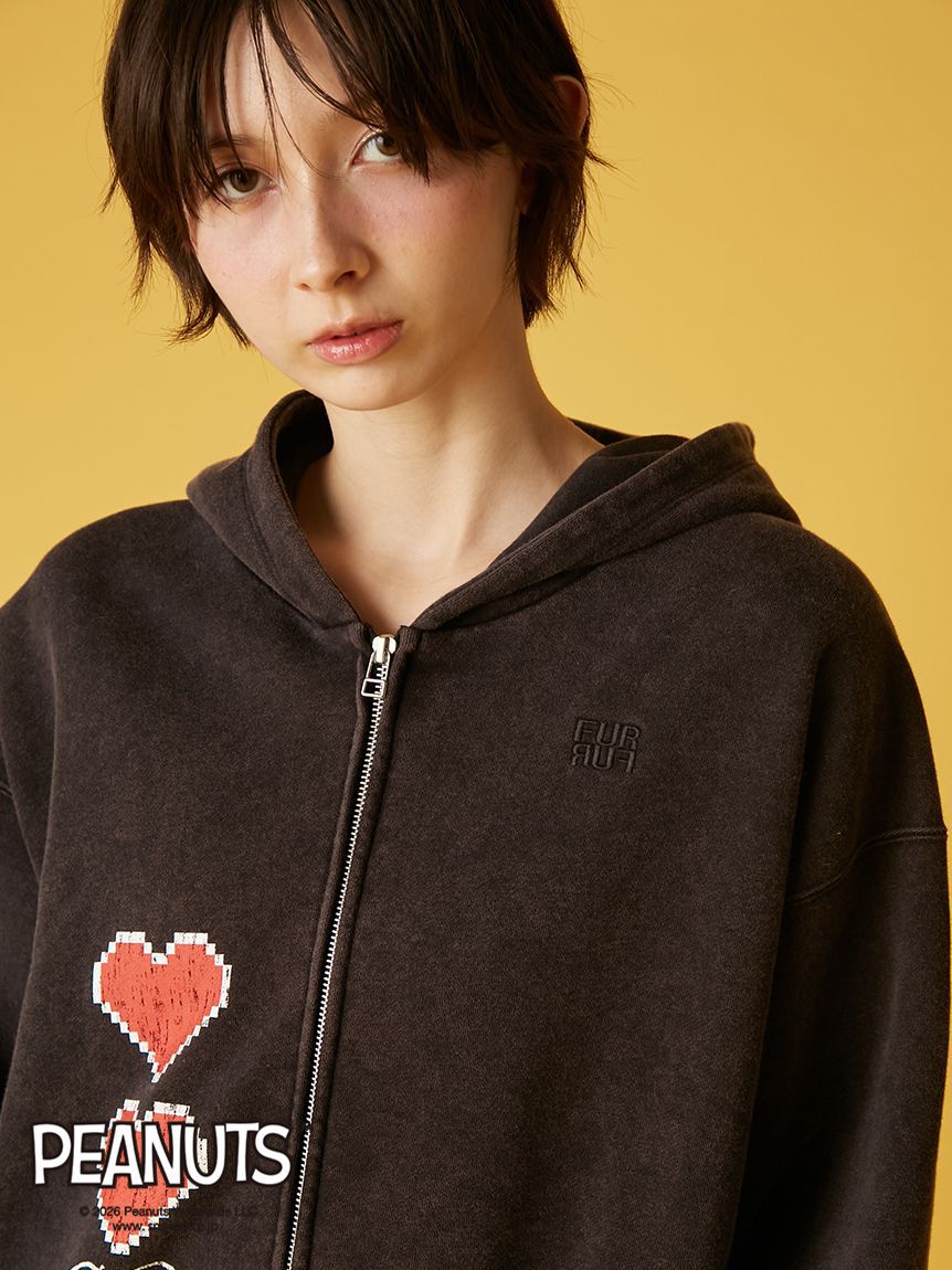 FURFUR「スヌーピーコラボルーズシルエットパーカー」|パーカー|