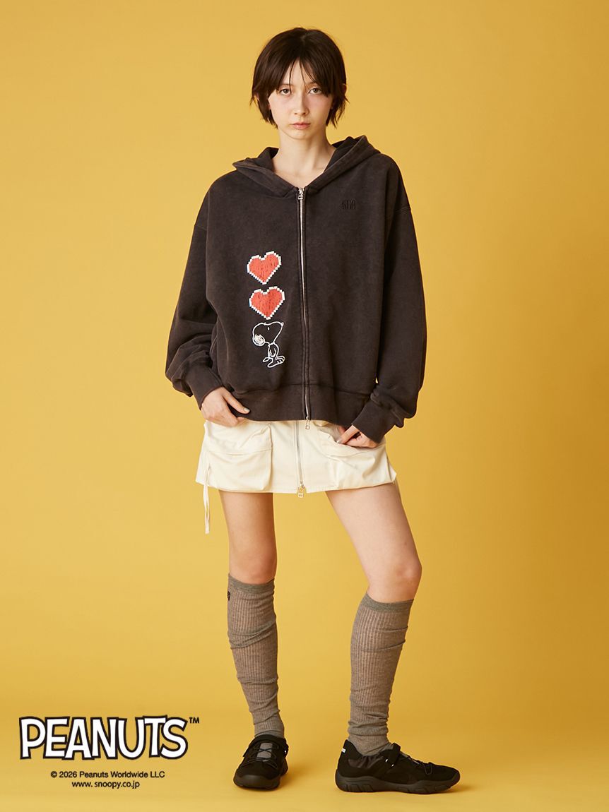 FURFUR「スヌーピーコラボルーズシルエットパーカー」|パーカー|