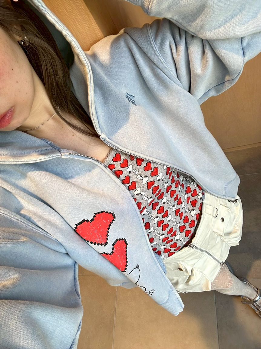 FURFUR「スヌーピーコラボルーズシルエットパーカー」|パーカー|